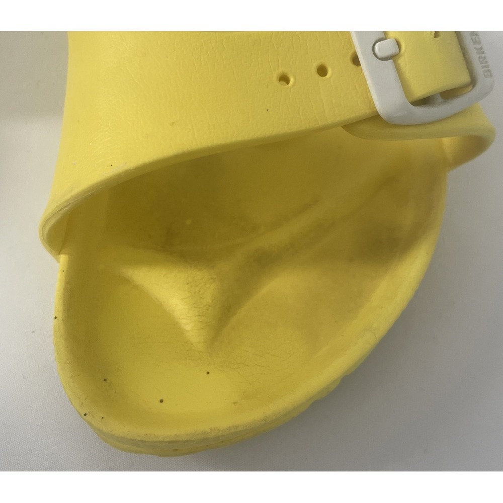 Birkenstock EVA Neon Yellow Single Strap Slide Sandals Womens 40 - Picture 10 of 16